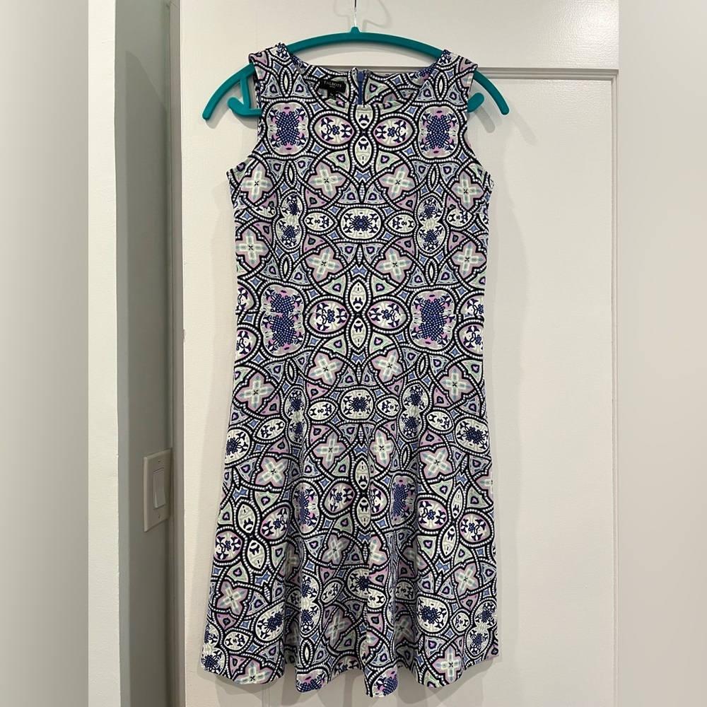 Talbots Edie Medallion Print Cotton Dress with pockets, size SP